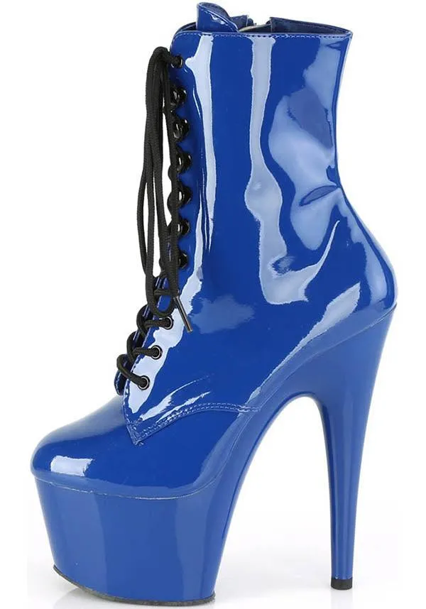 Adore-1020 [Royal Blue Patent] | PLATFORM HEELS [PREORDER]