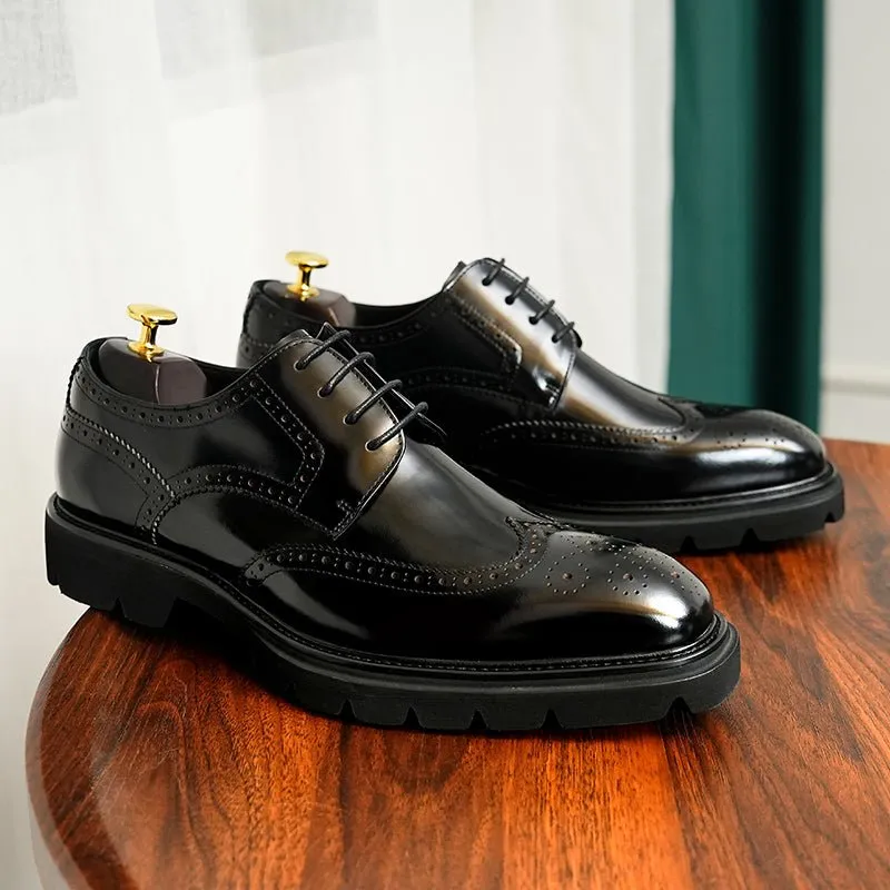 AlliElegance Luxe Brogue Oxford Dress Shoes