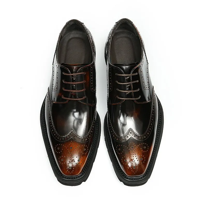 AlliElegance Luxe Brogue Oxford Dress Shoes