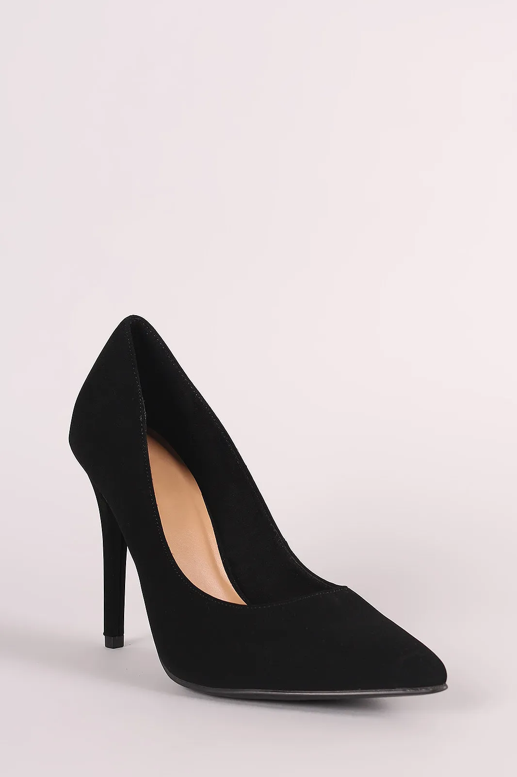 Anne Michelle Nubuck Pointy Toe Pump