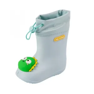 Blue 130Children's Cartoon Pvc Rubber Waterproof Rain Boots Fashion Classic Baby Water Shoes Rabbit Frog Dolls Boys Girls