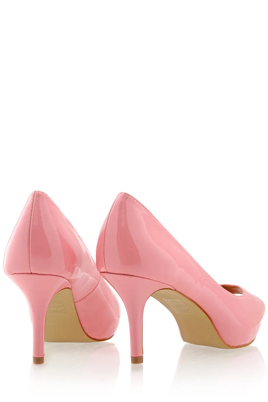 CAMERON Pink Patent Peep Toe