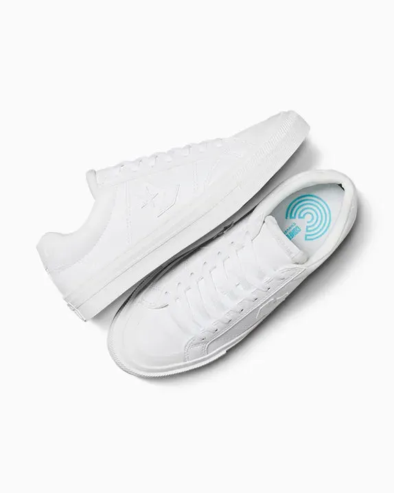 CONVERSE UNISEX SPORT FAUX LEATHER TRIPLE WHITE CASUAL SHOES