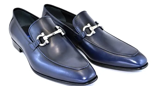 Corrente Calfskin Slip-On Loafer Navy