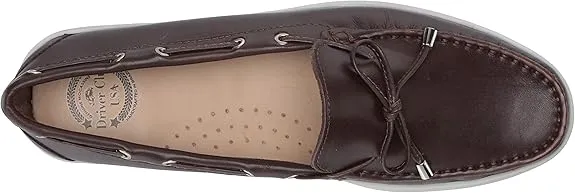 Driver Club USA Women's Leather Made in Brazil Boat Shoe with Tiebow Detail