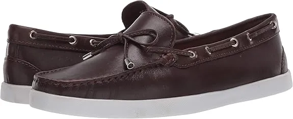 Driver Club USA Women's Leather Made in Brazil Boat Shoe with Tiebow Detail