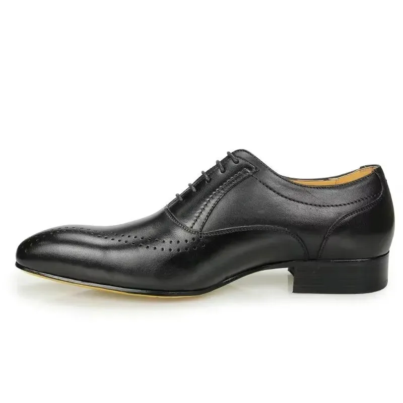 Genuine Leather Chic LuxeLeather Wedding Brogues