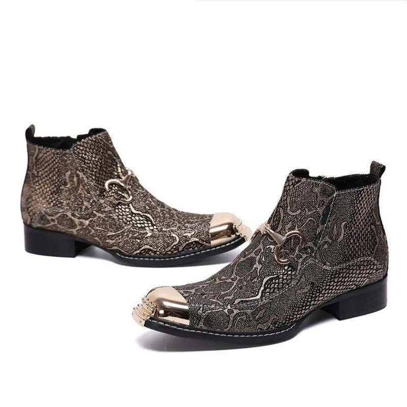 Italian Serpenté Dress Loafers