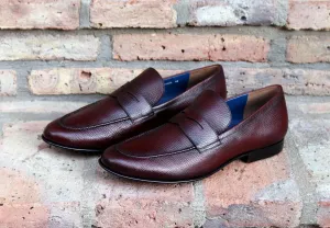 Jean Pierre Deerskin Penny Loafer Burgundy