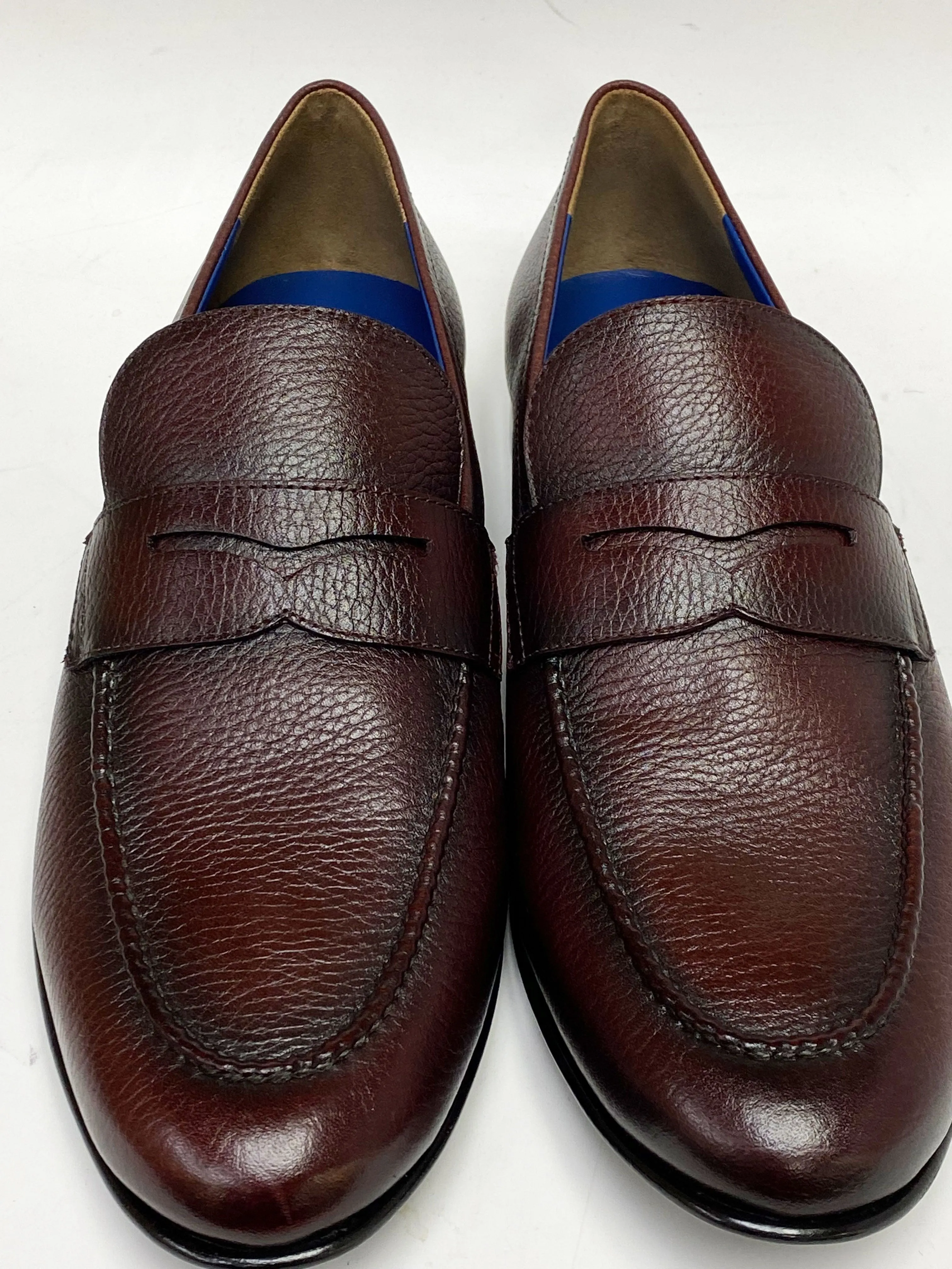 Jean Pierre Deerskin Penny Loafer Burgundy