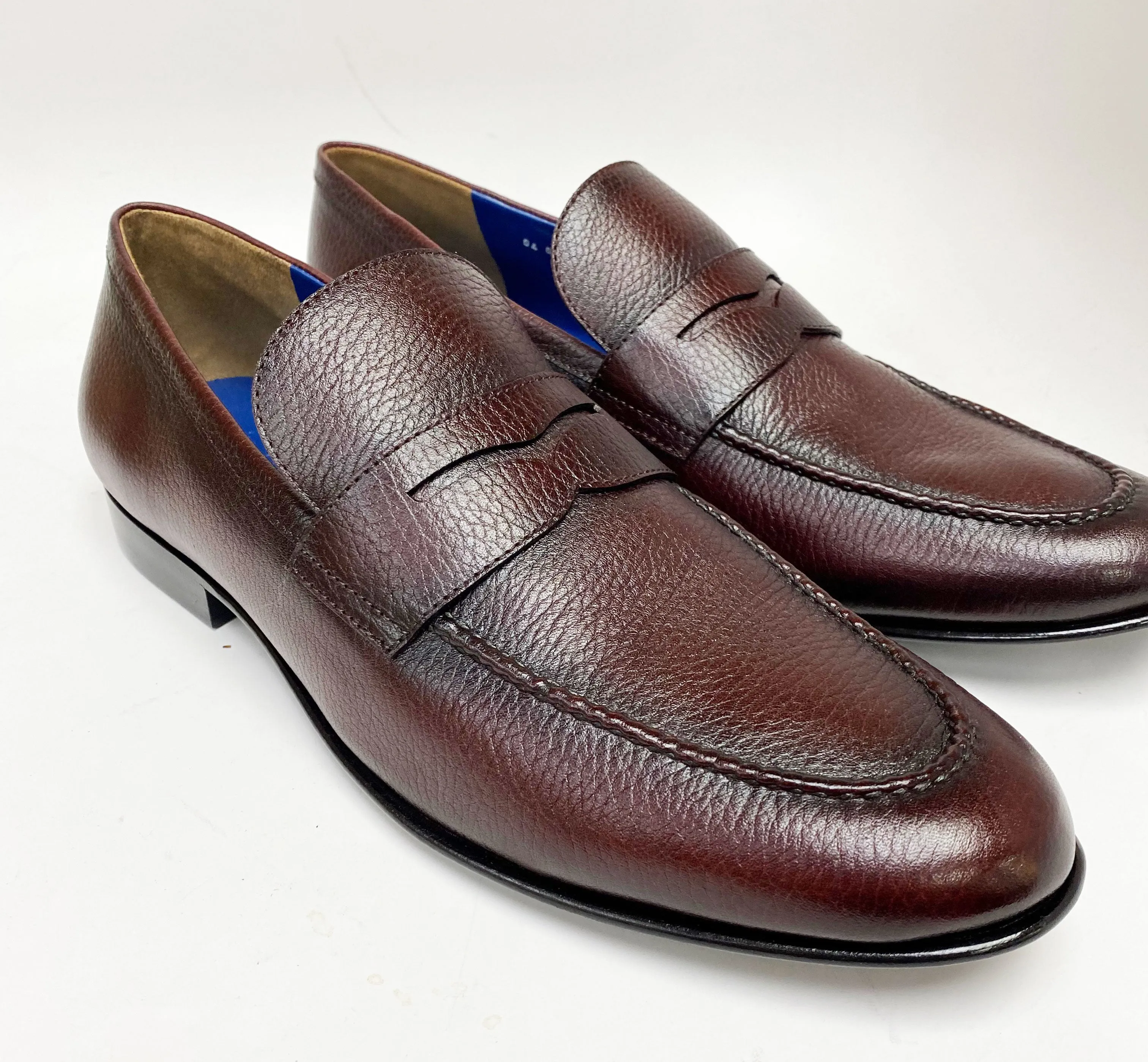 Jean Pierre Deerskin Penny Loafer Burgundy