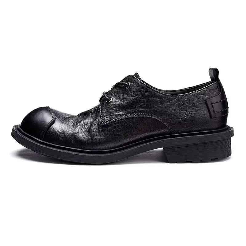 LuxeLace Leather Sophisticated Casual Shoes