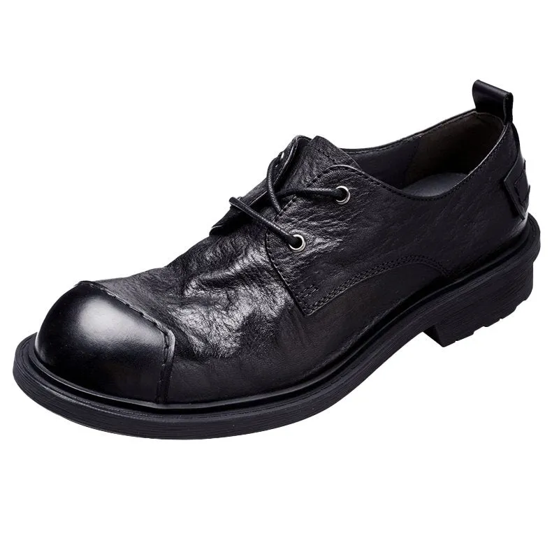 LuxeLace Leather Sophisticated Casual Shoes