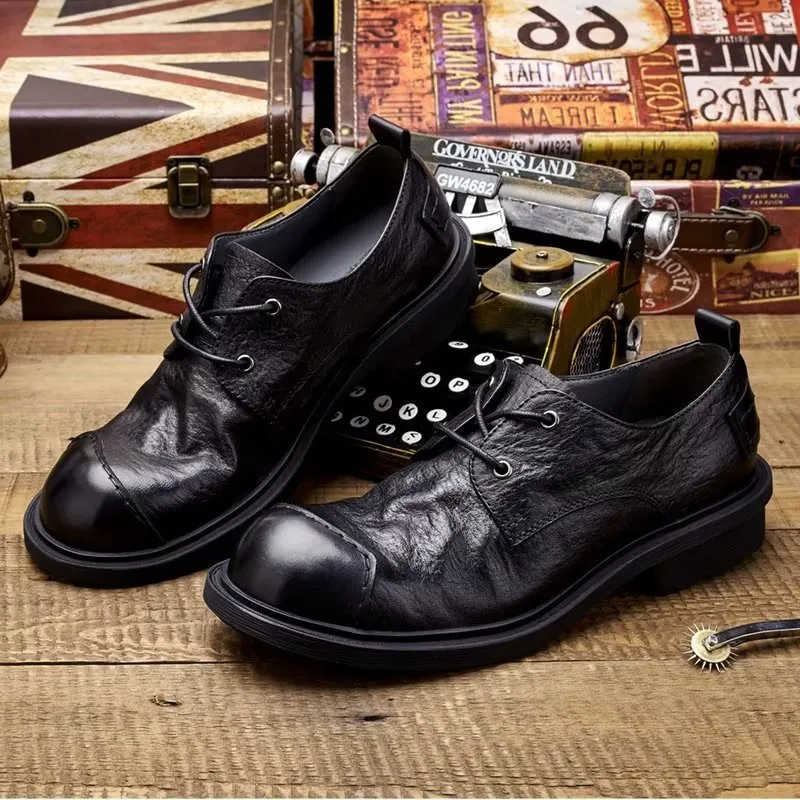 LuxeLace Leather Sophisticated Casual Shoes