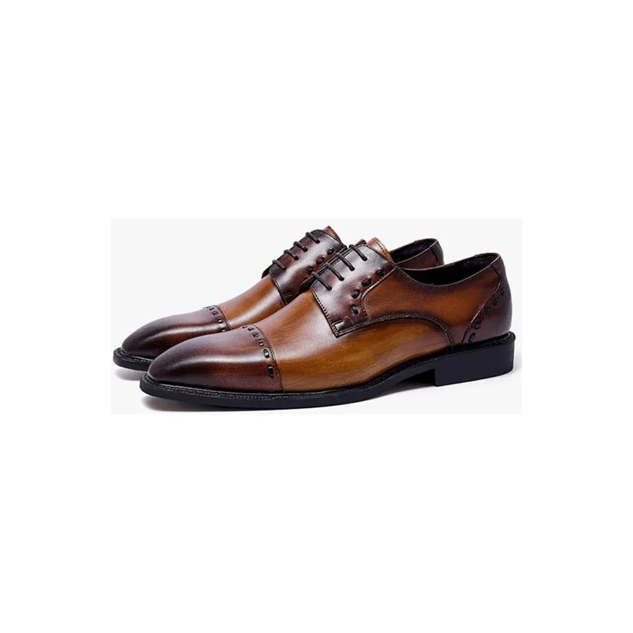 Luxury Exotic Glossy Designer Brogue Dress Shoes