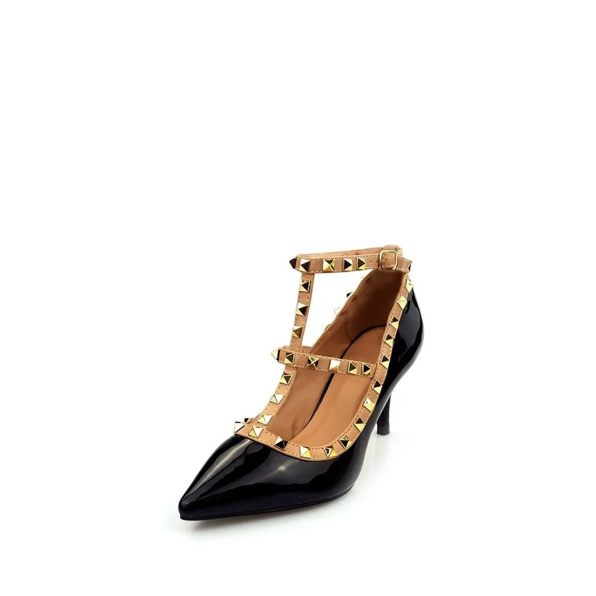 Margo Anklestrap T-Bar Studded Court