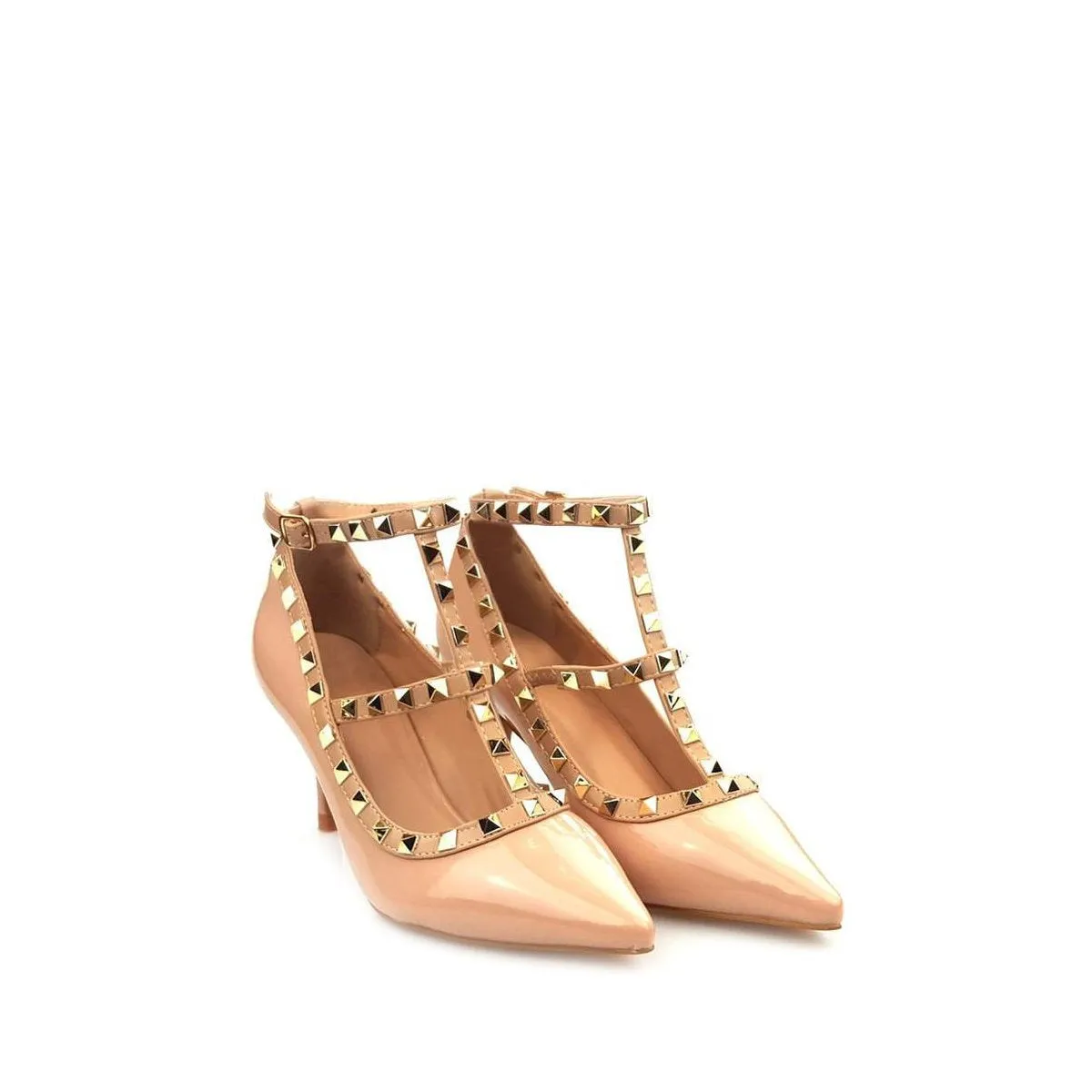 Margo Anklestrap T-Bar Studded Court