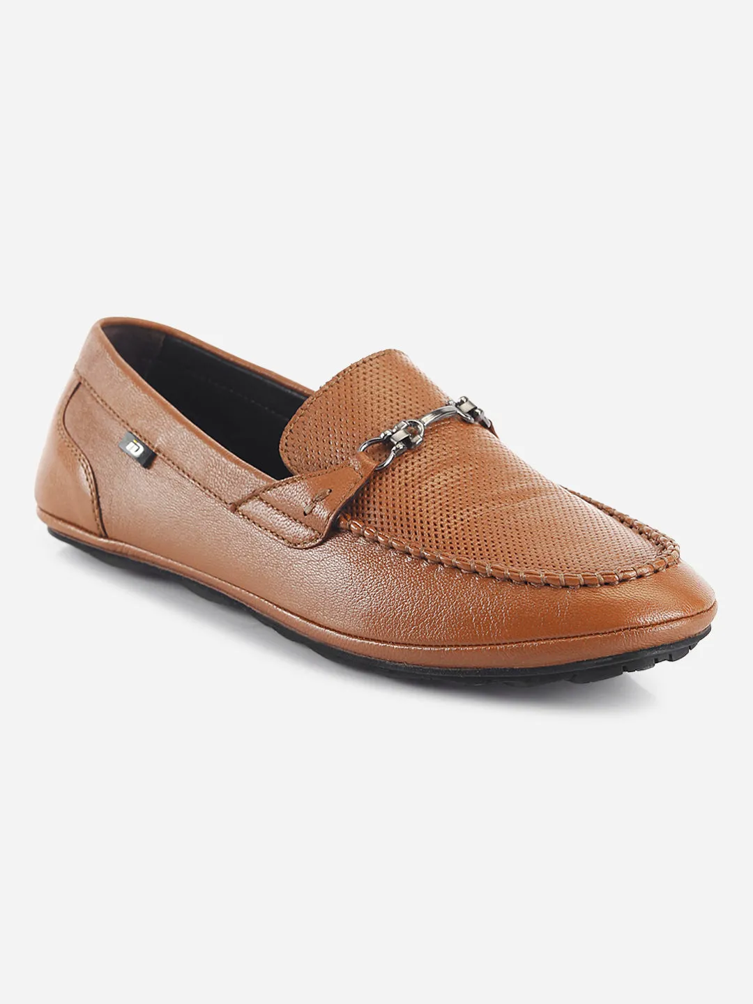 Men's Tan Classic Metal Trim Saddle Loafer (ID1121)