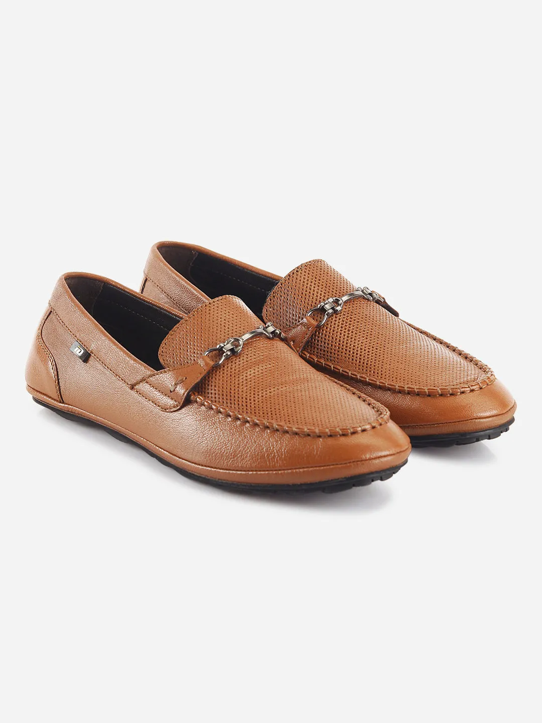 Men's Tan Classic Metal Trim Saddle Loafer (ID1121)