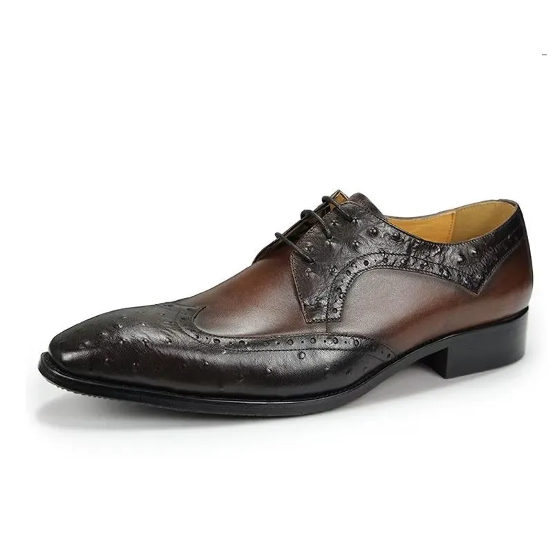 Modish Bespoke Brogue Leather Wedding Shoes