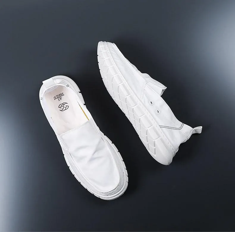 New Summer Men's Casual Shoes Fashion Breathable Canvas Loafers Slip on Men Boat Shoes Sneakers Lightweight Soft