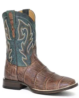 STETSON MEN’S EXOTIC AG. WESTERN BOOTS | Vintage Brown Ag Vamp