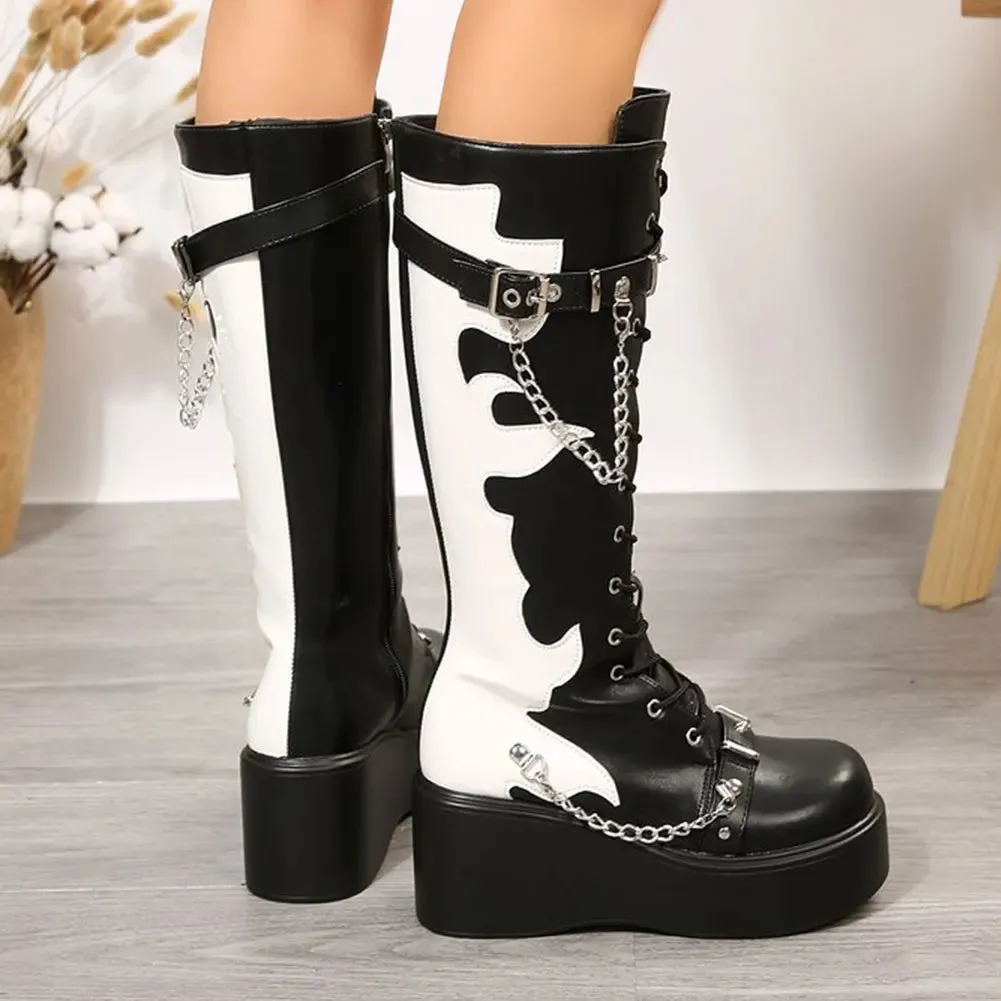 Up In Flames Platform Boots