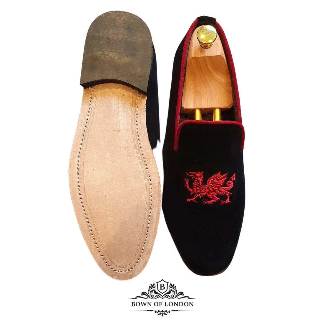 Velvet Loafer/Slipper Plain Black