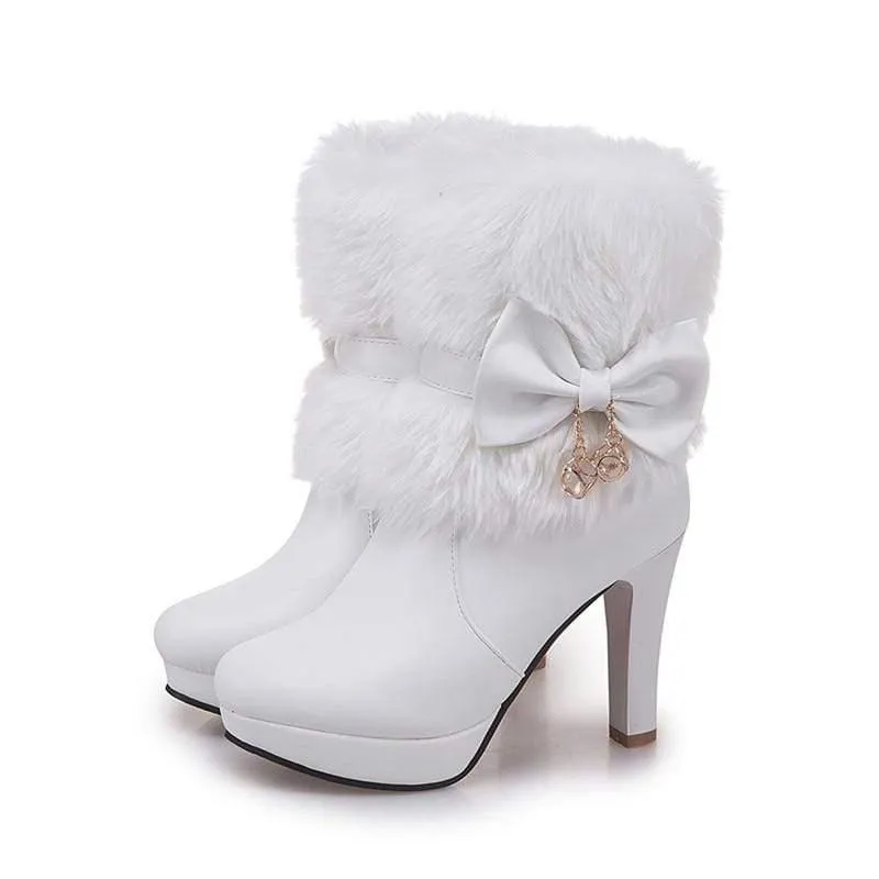 Women's Winter High Heel Boots