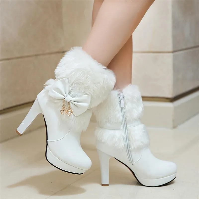 Women's Winter High Heel Boots